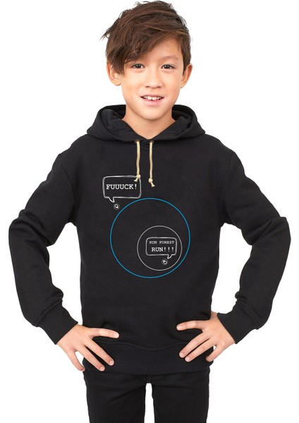 pubg f*ck run forest run Çocuk Sweatshirt