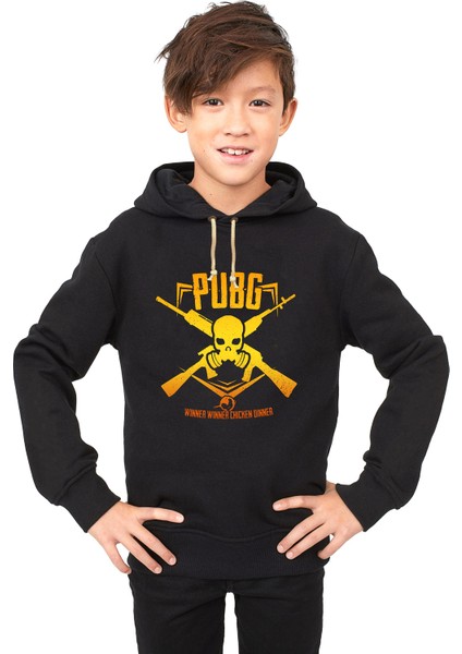 pubg kurukafa sarı Çocuk Sweatshirt