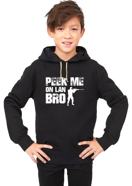 pubg peek me on lan bro Çocuk Sweatshirt
