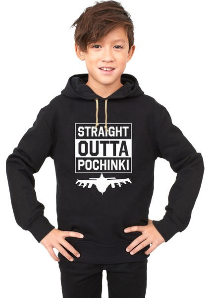pubg straıght outta pochinki uçaklı Çocuk Sweatshirt