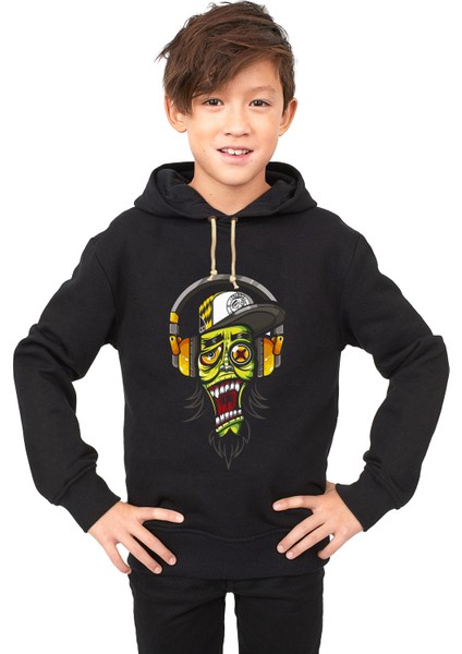 lucifer zombie skull Çocuk Sweatshirt
