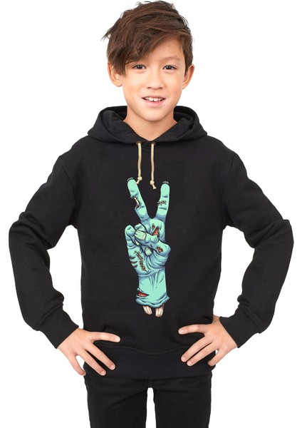 lucifer zombie skull Çocuk Sweatshirt