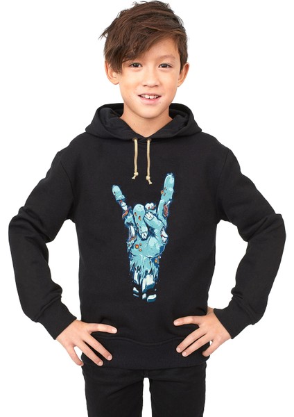 lucifer zombie skull Çocuk Sweatshirt