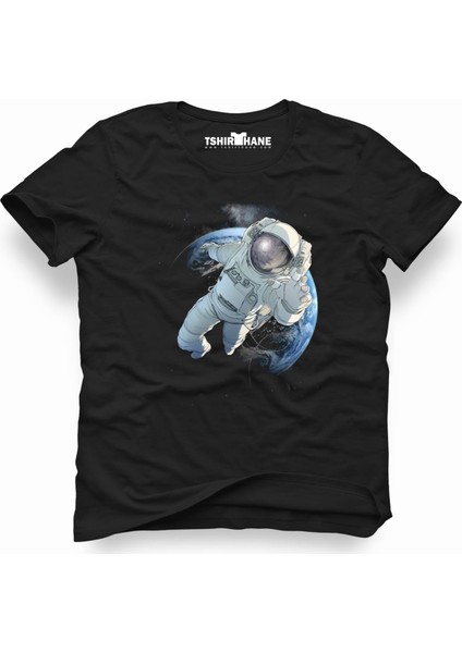 Nasa uzay Astronot Dünya Ay Erkek T-Shirt