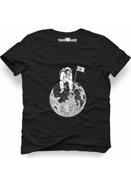 Nasa uzay Astronot Dünya Ay Erkek T-Shirt