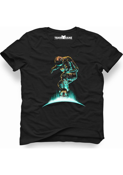 Nasa uzay Astronot Dünya Ay Erkek T-Shirt