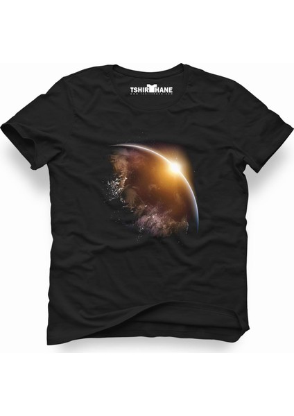 Nasa uzay Astronot Dünya Ay Erkek T-Shirt