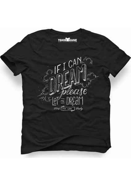 Elvis Presley if I can dream please black Erkek T-Shirt