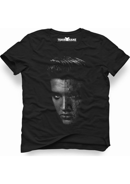 Elvis Presley typography I was the one Erkek T-Shirt
