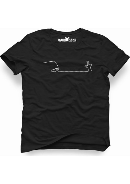 La linea trt cizgi adam swimming Erkek T-Shirt