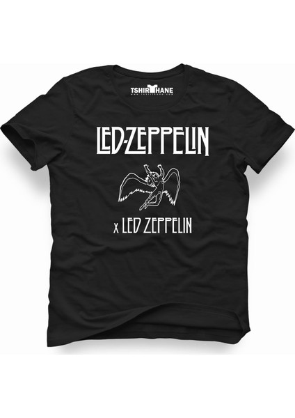 Led-zeppelin angel black Erkek T-Shirt