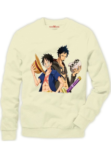 One piece Luffy Nami zoro ... Erkek Sweatshirt