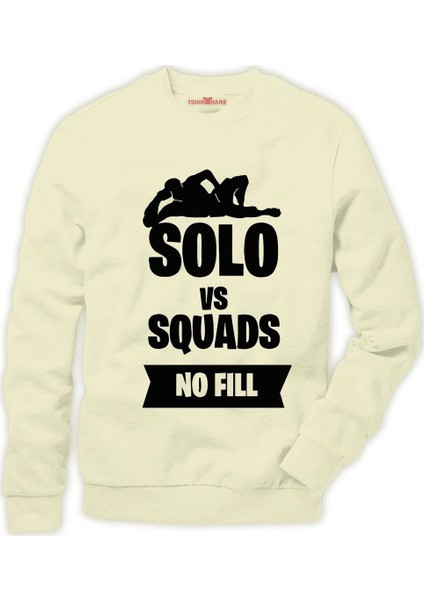 FORTNITE Solo Vs Squads No Fil Erkek Sweatshirt