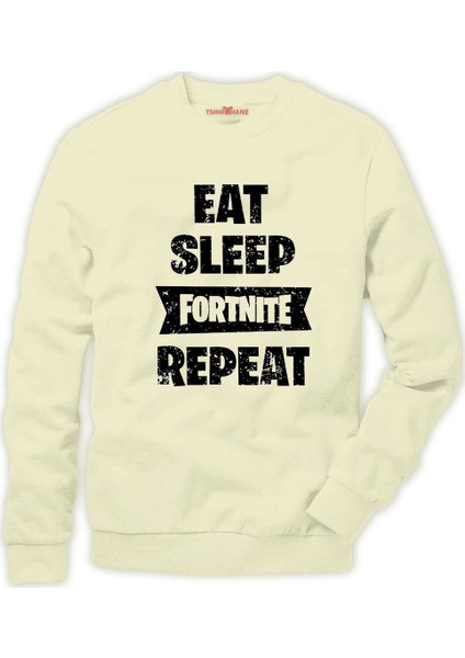 Fortnite Eat sleep fortnite Repeat Erkek Sweatshirt