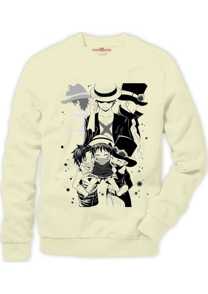 One piece Luffy Nami zoro ... Erkek Sweatshirt