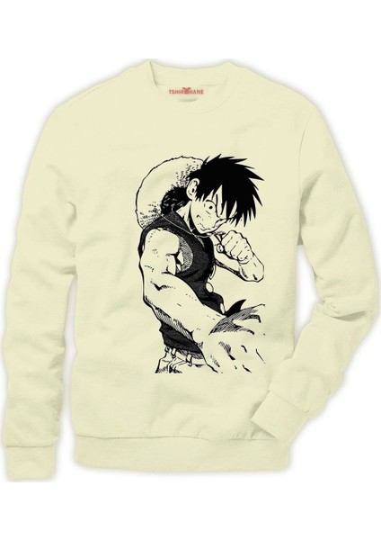 One piece Luffy Nami zoro ... Erkek Sweatshirt