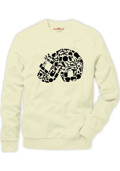 Pubg 3 level kask Erkek Sweatshirt