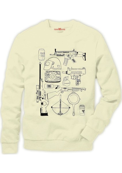 Pubg Silahlar Erkek Sweatshirt
