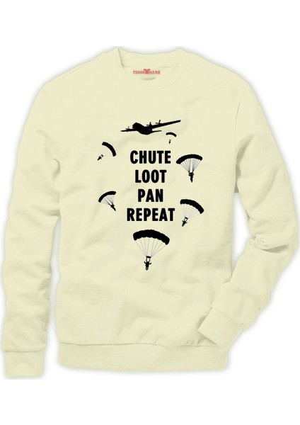 Pubg The Drop Chute Loot Pan Repeat Erkek Sweatshirt