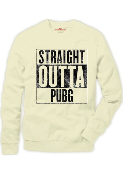 Pubg Straight Outta pubg Erkek Sweatshirt