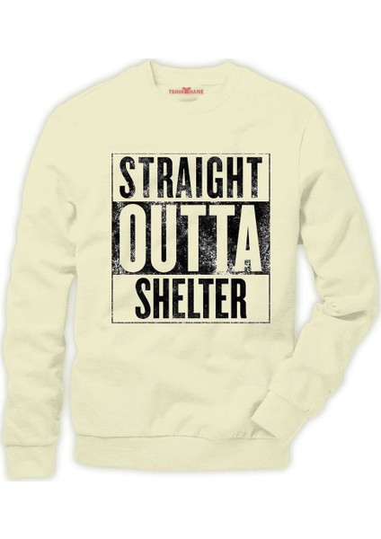 Pubg Straight Outta Shelter Erkek Sweatshirt