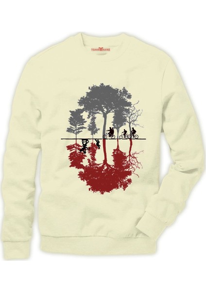 Stranger Things Looking for the Upside Down Erkek Sweatshirt