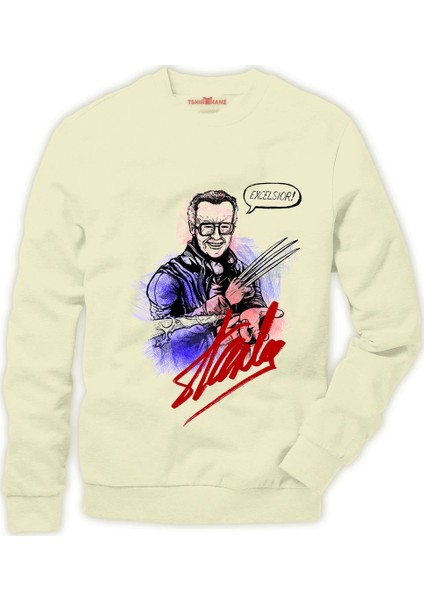 Stan Lee Marvel rip Erkek Sweatshirt