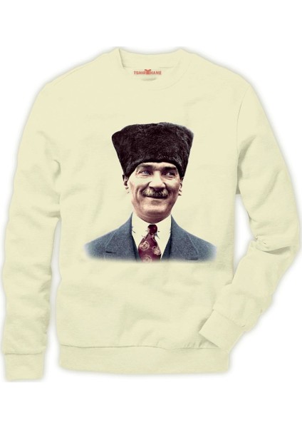 Atatürk Kalpaklı Erkek Sweatshirt