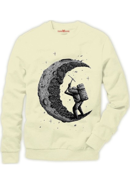Astronot Moon Ay Erkek Sweatshirt