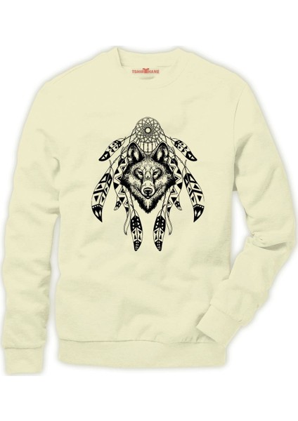 Dreamcatcher wolf logo Erkek Sweatshirt