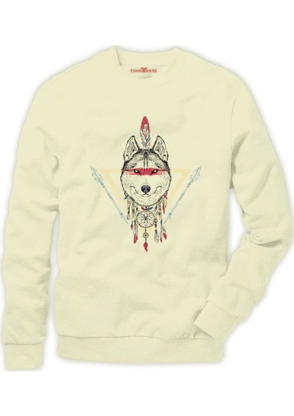 Dreamcatcher wolf Erkek Sweatshirt