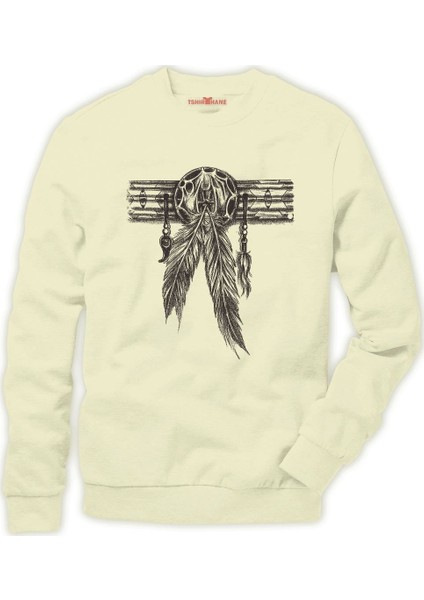 Dreamcatcher wolf tuy Erkek Sweatshirt
