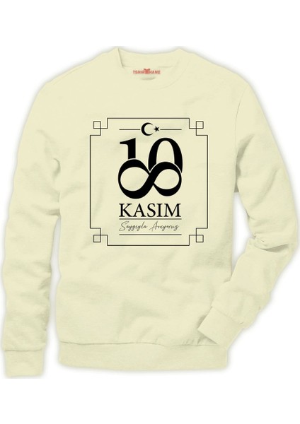 10 kasım 1938 Atatürk 09:05 Sonsuzluk Erkek Sweatshirt