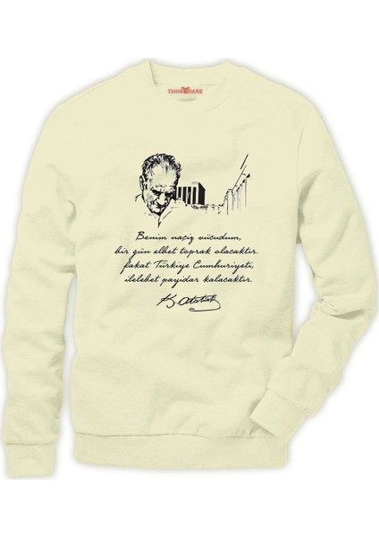 10 kasım 1938 Atatürk 09:05 Sonsuzluk Erkek Sweatshirt