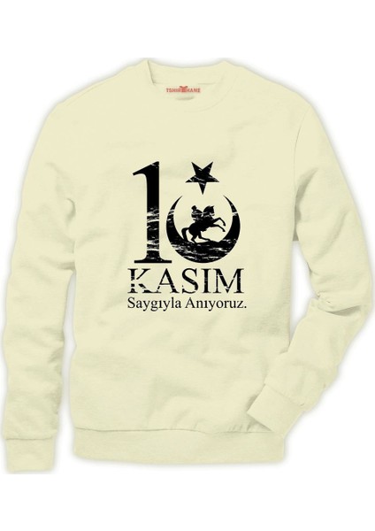 10 kasım 1938 Atatürk 09:05 Sonsuzluk Erkek Sweatshirt