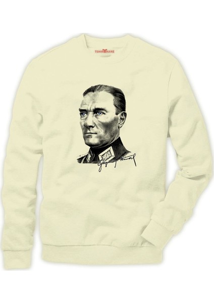 Gazi Mustafa Kemal Atatürk Portre Erkek Sweatshirt