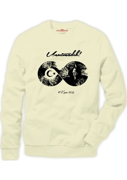 10 kasım 1938 Atatürk 09:05 Sonsuzluk Erkek Sweatshirt