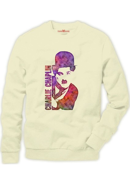 Charlie chaplin water brush Erkek Sweatshirt