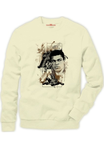 Muhammed ali knockout Erkek Sweatshirt