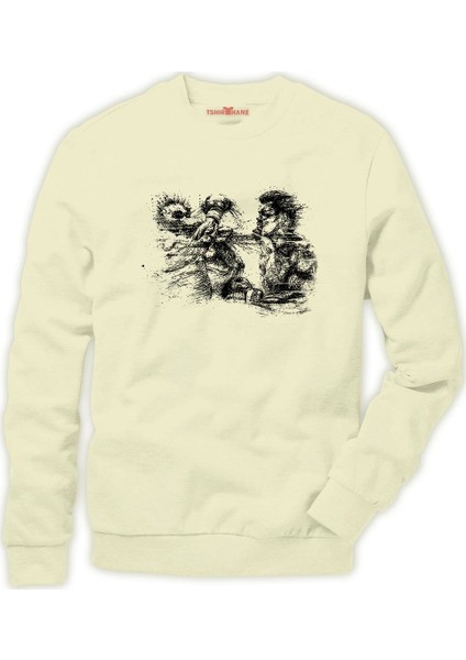 Muhammed ali punch Erkek Sweatshirt