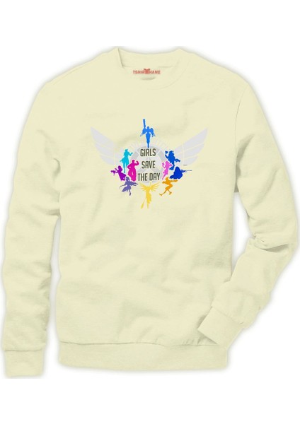 Overwatch girl save day Erkek Sweatshirt