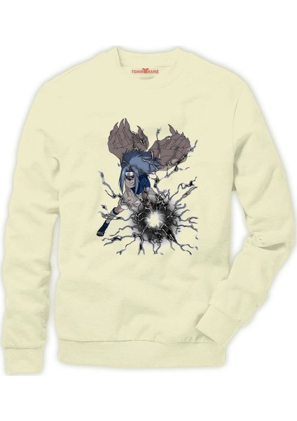 Sasuke Uchiha Curse Mark flash Erkek Sweatshirt