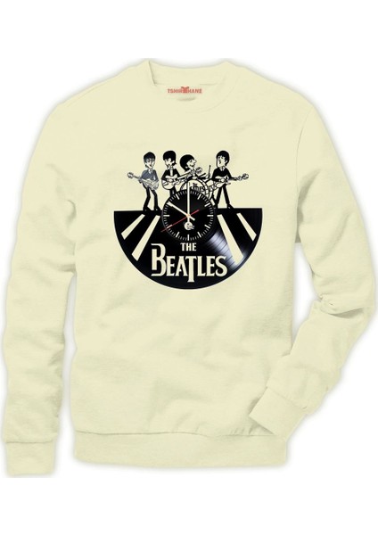 The beatles times is music Erkek Sweatshirt
