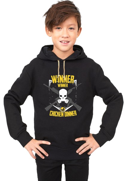 pubg kurukafa sarı Gri Çocuk Sweatshirt