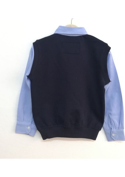 Erkek Çocuk Gömlek Yaka Okul Sweatshirt