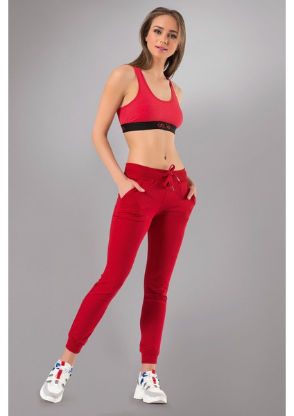 Kadın Kirmizi Eşofman Alti modelleri