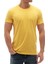 Erkek Bisiklet Yaka Basic Tişört Sarı 3006 1