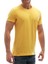 Erkek Bisiklet Yaka Basic Tişört Sarı 3006 2