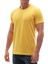 Erkek Bisiklet Yaka Basic Tişört Sarı 3006 3
