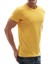 Erkek Bisiklet Yaka Basic Tişört Sarı 3006 4